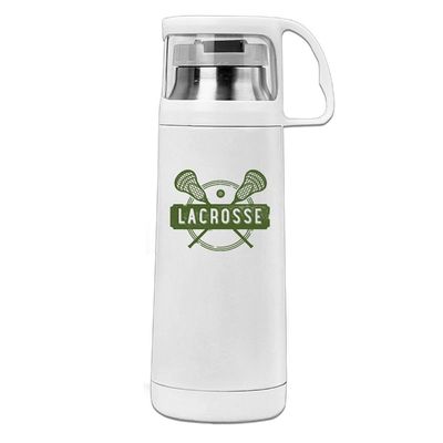 BMW47' Lacrosse Sports Thermos Cup Mug With A Handle Vacuum Insulated Cup For Hot And Cold Drinks Coffee,Tea Travel Thermal Mug,14oz White
