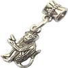 ViciBeads Charm, Tibetan Silver Monkey Dangle Charm view 1