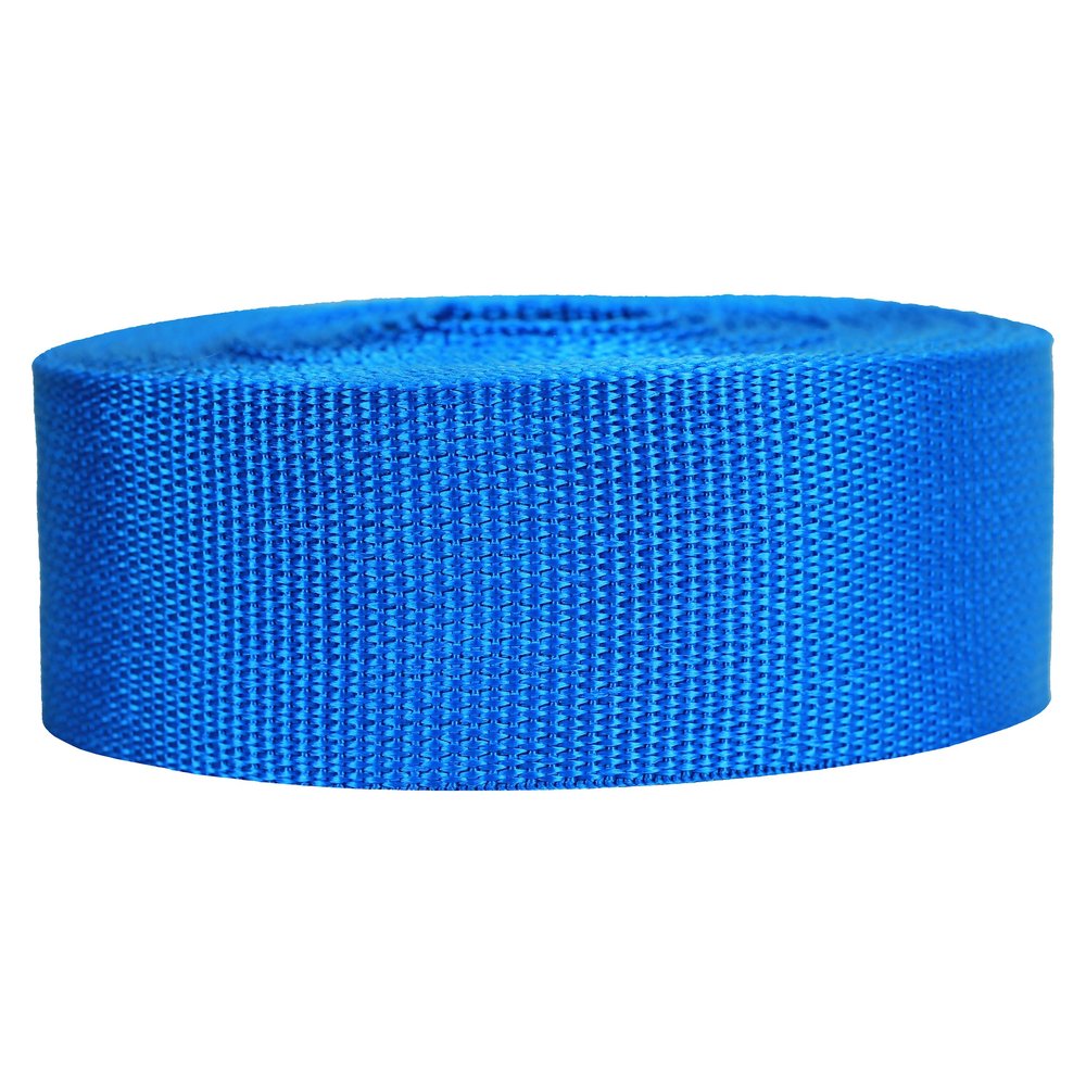 Strapworks Lightweight Polypropylene Webbing - Poly Strapping for Outdoor DIY Gear Repair, Pet Collars, Crafts 2 Inch x 50 Yards - Pacific Blue