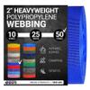 Strapworks Heavyweight Polypropylene Webbing - Heavy Duty Poly Strapping for Outdoor DIY Gear Repair, 2 Inch x 50 Yards - Royal Blue view 1