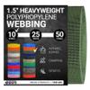 Strapworks Heavyweight Polypropylene Webbing - Heavy Duty Poly Strapping for Outdoor DIY Gear Repair, 1.5 Inch x 10 Yards, Olive Drab view 1