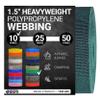 Strapworks Heavyweight Polypropylene Webbing - Heavy Duty Poly Strapping for Outdoor DIY Gear Repair, 1.5 Inch x 10 Yards, Forest Green view 1