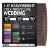 Strapworks Heavyweight Polypropylene Webbing - Heavy Duty Poly Strapping for Outdoor DIY Gear Repair, 1.5 Inch x 10 Yards, Brown view 1