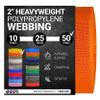 Strapworks Heavyweight Polypropylene Webbing - Heavy Duty Poly Strapping for Outdoor DIY Gear Repair, 2 Inch x 50 Yards - Yellow Gold view 1