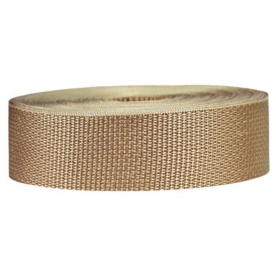 Strapworks Lightweight Polypropylene Webbing - Poly Strapping for Outdoor DIY Gear Repair, Pet Collars, Crafts  1.5 Inch x 50 Yards - Khaki