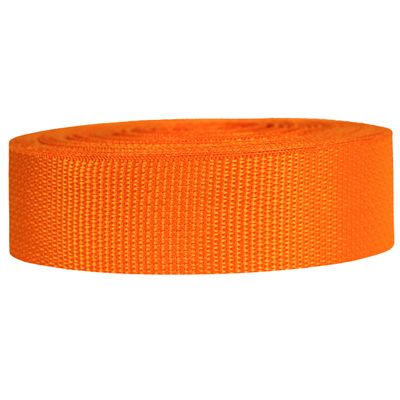 Strapworks Lightweight Polypropylene Webbing - Poly Strapping for Outdoor DIY Gear Repair, Pet Collars, Crafts  1.5 Inch x 50 Yards - Orange