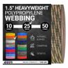 Strapworks Heavyweight Polypropylene Webbing - Heavy Duty Poly Strapping for Outdoor DIY Gear Repair, 1.5 Inch x 25 Yards, Woodland Camo view 1