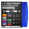 Strapworks Heavyweight Polypropylene Webbing - Heavy Duty Poly Strapping for Outdoor DIY Gear Repair, 1.5 Inch x 25 Yards, Royal Blue view 1