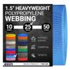 Strapworks Heavyweight Polypropylene Webbing - Heavy Duty Poly Strapping for Outdoor DIY Gear Repair, 1.5 Inch x 25 Yards, Powder Blue view 1
