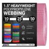 Strapworks Heavyweight Polypropylene Webbing - Heavy Duty Poly Strapping for Outdoor DIY Gear Repair, 1.5 Inch x 25 Yards, Pink view 1