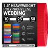 Strapworks Heavyweight Polypropylene Webbing - Heavy Duty Poly Strapping for Outdoor DIY Gear Repair, 1.5 Inch x 25 Yards, Red view 1