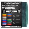 Strapworks Heavyweight Polypropylene Webbing - Heavy Duty Poly Strapping for Outdoor DIY Gear Repair, 1.5 Inch x 50 Yards, Forest Green view 1