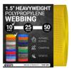 Strapworks Heavyweight Polypropylene Webbing - Heavy Duty Poly Strapping for Outdoor DIY Gear Repair, 1.5 Inch x 10 Yards, Yellow view 1