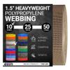 Strapworks Heavyweight Polypropylene Webbing - Heavy Duty Poly Strapping for Outdoor DIY Gear Repair, 1.5 Inch x 10 Yards, Tan view 1