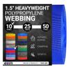 Strapworks Heavyweight Polypropylene Webbing - Heavy Duty Poly Strapping for Outdoor DIY Gear Repair, 1.5 Inch x 10 Yards, Royal Blue view 1