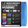 Strapworks Heavyweight Polypropylene Webbing - Heavy Duty Poly Strapping for Outdoor DIY Gear Repair, 1.5 Inch x 10 Yards, Powder Blue view 1
