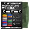 Strapworks Heavyweight Polypropylene Webbing - Heavy Duty Poly Strapping for Outdoor DIY Gear Repair, 1.5 Inch x 25 Yards, Olive Drab view 1