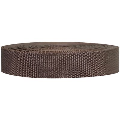 Strapworks Heavyweight Polypropylene Webbing - Heavy Duty Poly Strapping for Outdoor DIY Gear Repair, 1.5 Inch x 25 Yards, Brown