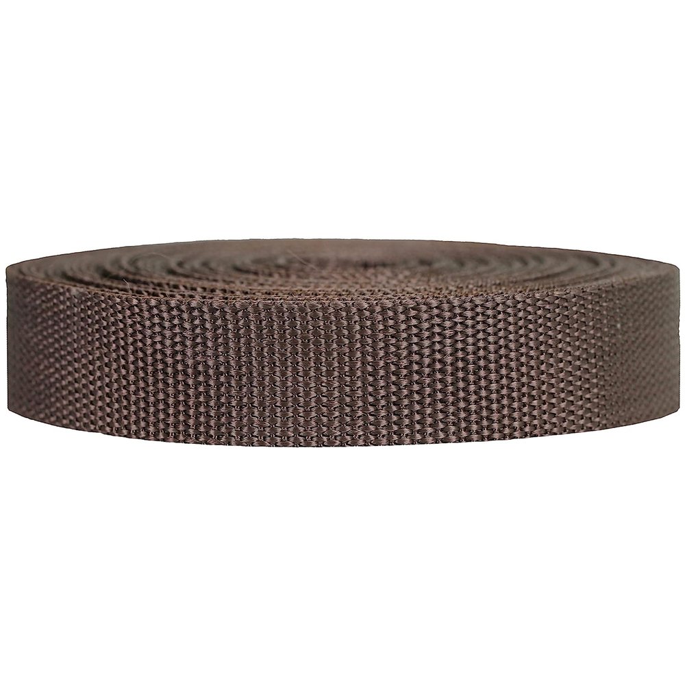 Strapworks Heavyweight Polypropylene Webbing - Heavy Duty Poly Strapping for Outdoor DIY Gear Repair, 1.5 Inch x 25 Yards, Brown