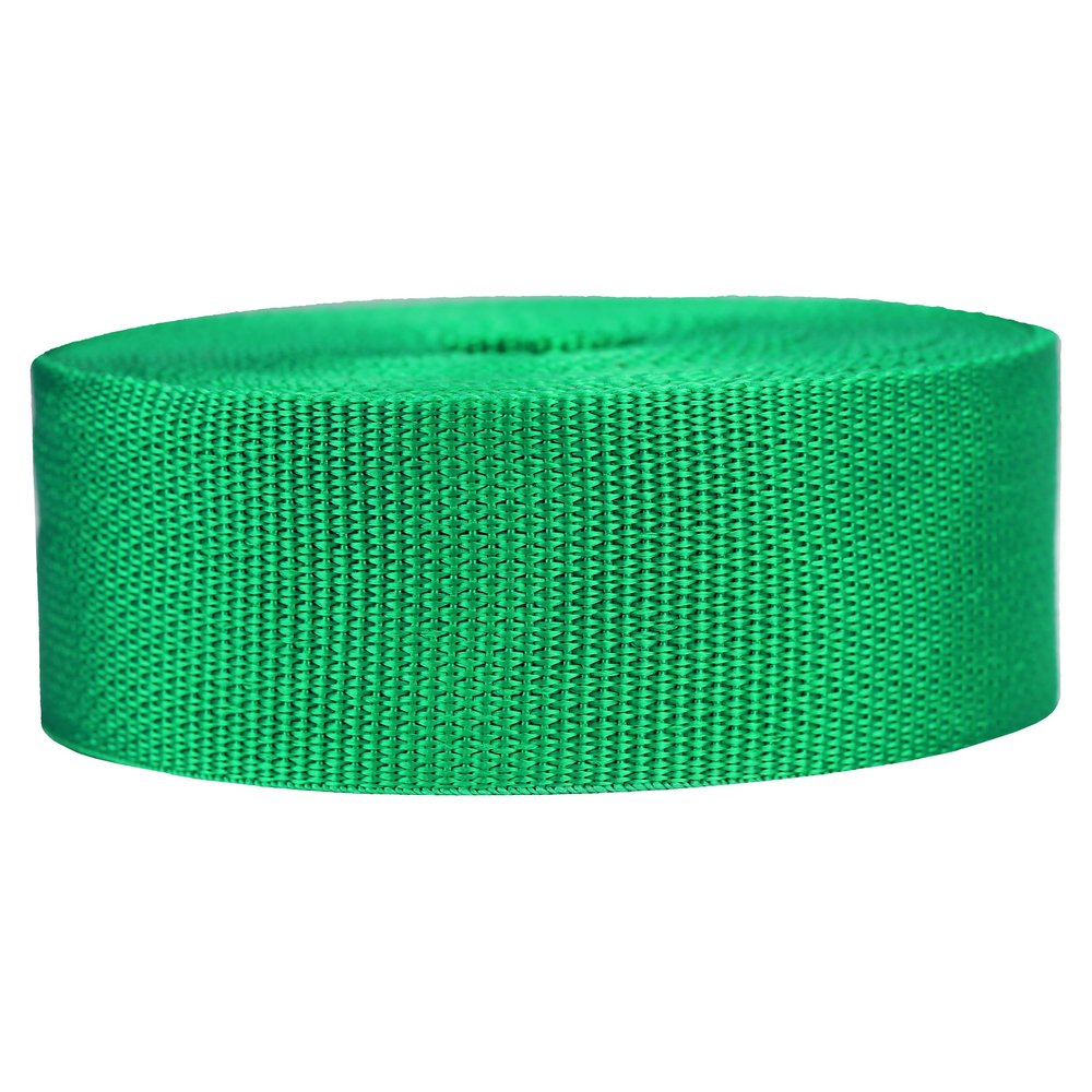 Strapworks Lightweight Polypropylene Webbing - Poly Strapping for Outdoor DIY Gear Repair, Pet Collars, Crafts 2 Inch x 50 Yards - Kelly Green
