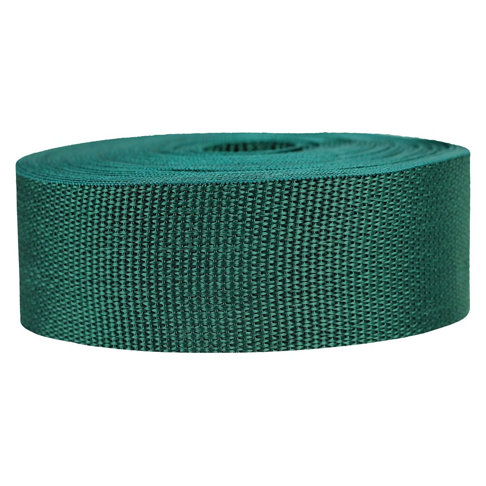 Strapworks Lightweight Polypropylene Webbing - Poly Strapping for Outdoor DIY Gear Repair, Pet Collars, Crafts 2 Inch x 50 Yards - Forest Green