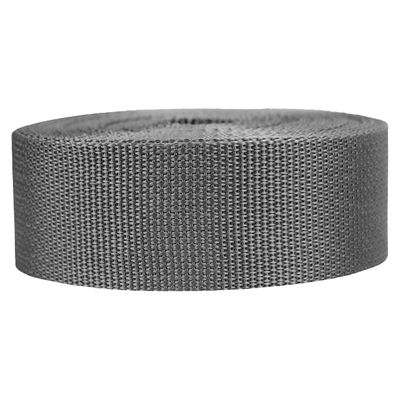 Strapworks Lightweight Polypropylene Webbing - Poly Strapping for Outdoor DIY Gear Repair, Pet Collars, Crafts  2 Inch x 50 Yards - Charcoal