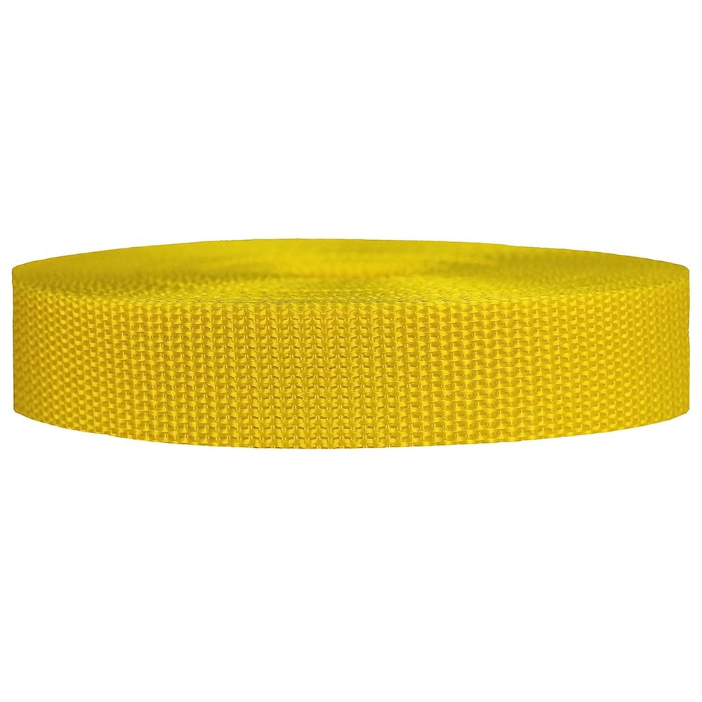 Strapworks Heavyweight Polypropylene Webbing - Heavy Duty Poly Strapping for Outdoor DIY Gear Repair, 1.5 Inch x 50 Yards, Yellow