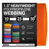 Strapworks Heavyweight Polypropylene Webbing - Heavy Duty Poly Strapping for Outdoor DIY Gear Repair, 1.5 Inch x 50 Yards, Yellow Gold view 1