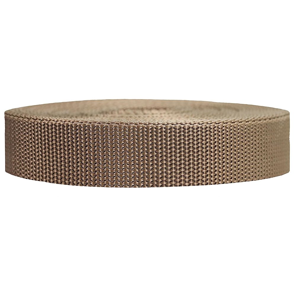 Strapworks Heavyweight Polypropylene Webbing - Heavy Duty Poly Strapping for Outdoor DIY Gear Repair, 1.5 Inch x 50 Yards, Tan