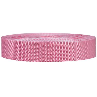 Strapworks Heavyweight Polypropylene Webbing - Heavy Duty Poly Strapping for Outdoor DIY Gear Repair, 1.5 Inch x 50 Yards, Pink