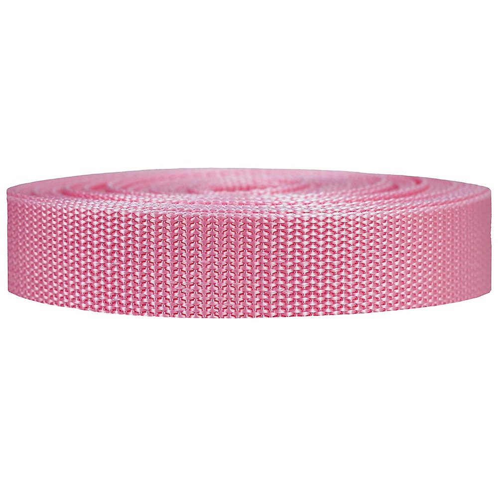 Strapworks Heavyweight Polypropylene Webbing - Heavy Duty Poly Strapping for Outdoor DIY Gear Repair, 1.5 Inch x 50 Yards, Pink