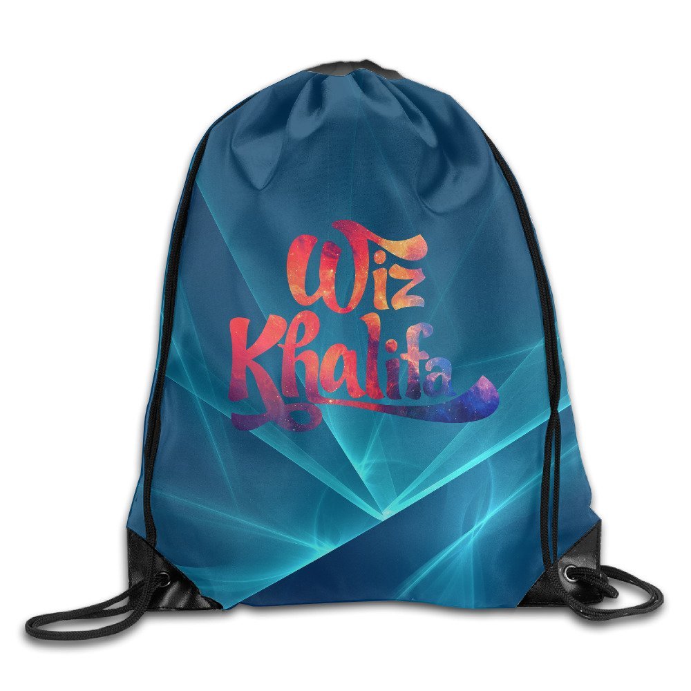 SAXON13 Unisex Lovely Wiz WK Khalifa Logo Drawstring Backpack