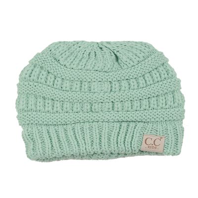 C.C NYFASHION101 Kids Cute Warm and Comfy Children's Knit Ski Beanie Hat, Mint