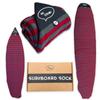 Ho Stevie! Surfboard Sock Cover - Thicker and More Protective Bag For Your Surf Board (Red and Gray, 6'6") view 1