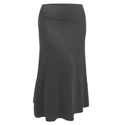 J. LOVNY Womens Premium Basic Simple Foldover Jersey Maxi Skirt