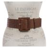 2 1/4" Wide Ladies High Waist Faux Crocodile Print Patent Leather Fashion Belt, Light Brown | L/XL - 40" view 3