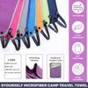 SYOURSELF 2 Pack Microfiber Camping Towel, Quick Dry Towel, Soft Absorbent Compact Travel Gym Workout Sweat Towel for Beach Yoga Swim Travel Camping Hiking Backpack Essentials (XL:72"x32"+12"x24") view 3