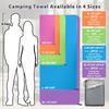 SYOURSELF 2 Pack Microfiber Camping Towel, Quick Dry Towel, Soft Absorbent Compact Travel Gym Workout Sweat Towel for Beach Yoga Swim Travel Camping Hiking Backpack Essentials (XL:72"x32"+12"x24") view 2