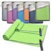 SYOURSELF 2 Pack Microfiber Camping Towel, Quick Dry Towel, Soft Absorbent Compact Travel Gym Workout Sweat Towel for Beach Yoga Swim Travel Camping Hiking Backpack Essentials (XL:72"x32"+12"x24") view 1