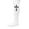 GOODFB Jesus Cross Religious Compression Athletic Sock White view 1