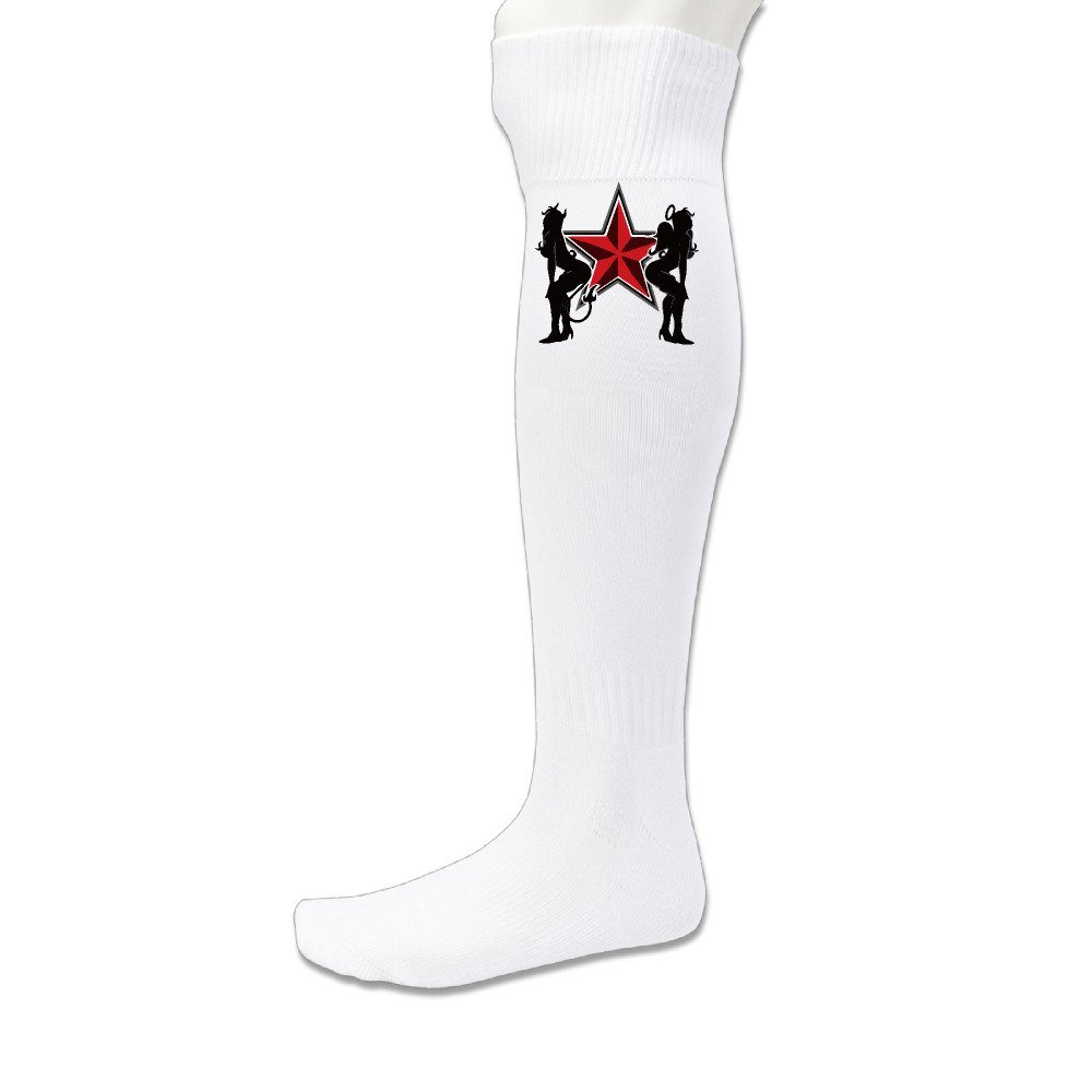 Angel And Devil Cushion Athletic Sock White