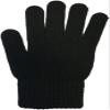 ChloeNoel Figure Skating Gloves | Warm Ice Skating Gloves | Anti-Slip Grip | Stretchy, Breathable, Moisture-Wicking, Quick-Dry, Durable, Comfortable Fit | Skate Accessories | Black | Junior | GV22-BB view 1