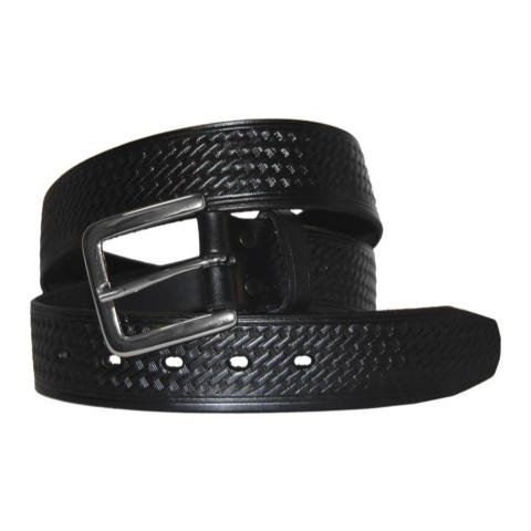 1.5-inch Basketweave Garrison Belt - Rounded Buckle - Larger Sizes - 052-52 inches