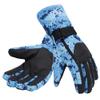 Simplicity Men's Thinsulate Lined Waterproof Winter Ski Gloves,L,Blue Camo view 1