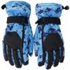 Simplicity Men's Thinsulate Lined Waterproof Winter Ski Gloves,L,Blue Camo view 2