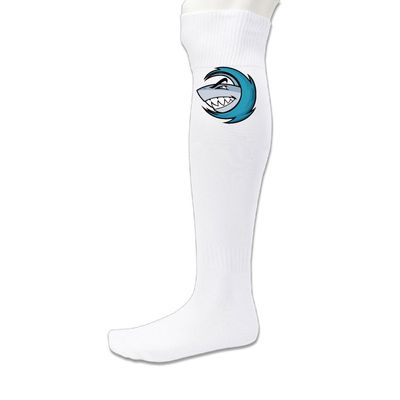 A Horrible Shark Compression Dress Sock White
