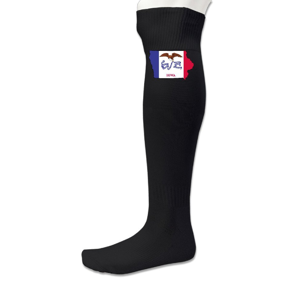 State Of Iowa Flag Running Athletic Sock Black