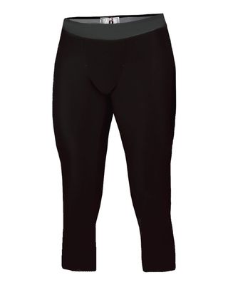 Badger Sport Black Youth XL Calf Length Compression Tight Pants