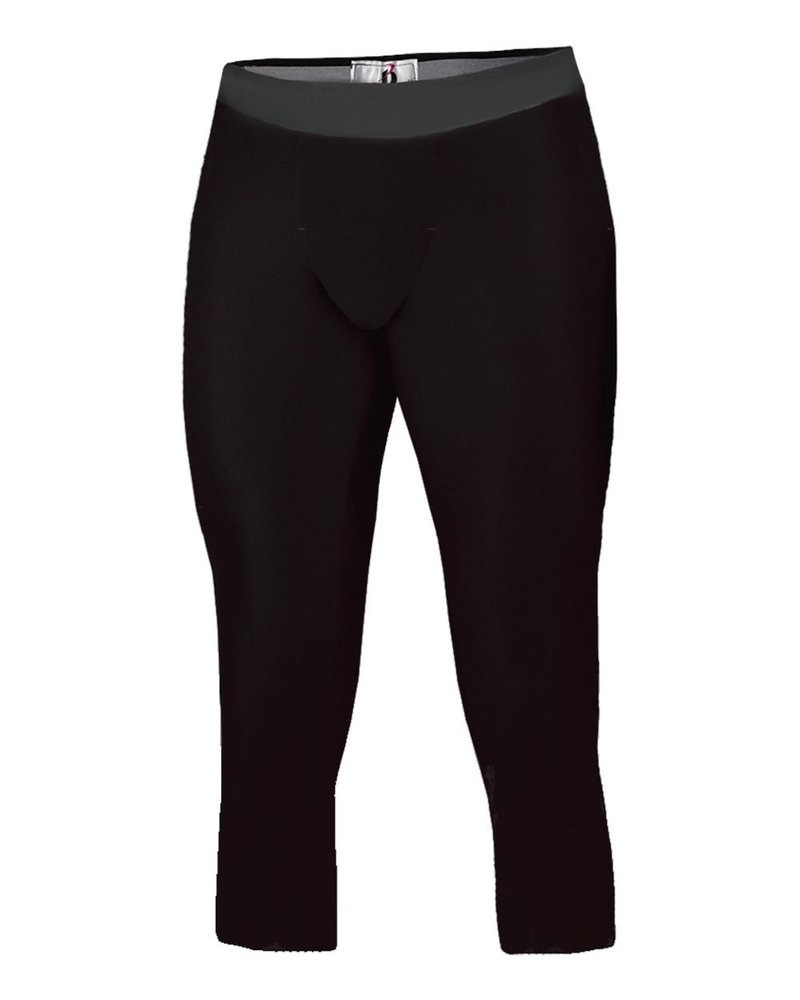 Badger Sport Black Youth XL Calf Length Compression Tight Pants