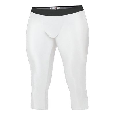 Badger Sport White Youth XL Calf Length Compression Tight Pants
